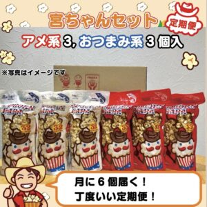 定期便　宮ちゃんセット(アメ系3個おつまみ系3個)